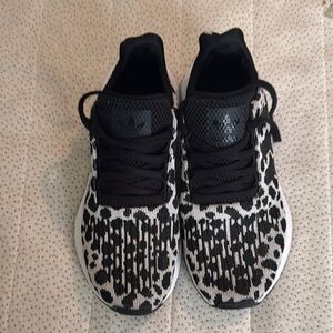 Adidas Black and White Patterned Sneakers